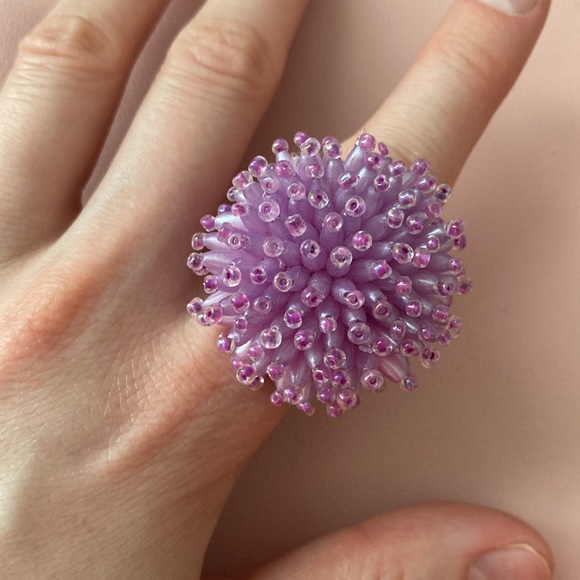 ❄️ 5 for $20.❄️ Purple Beaded Ring ❄️ - Picture 5 of 6